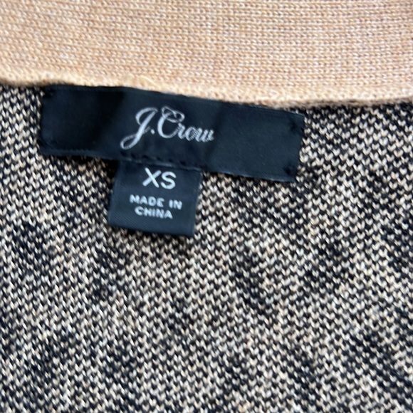 J. Crew V-Neck Leopard Print Relaxed Fit Cotton/Wool Cardigan Size XS - Picture 3 of 16